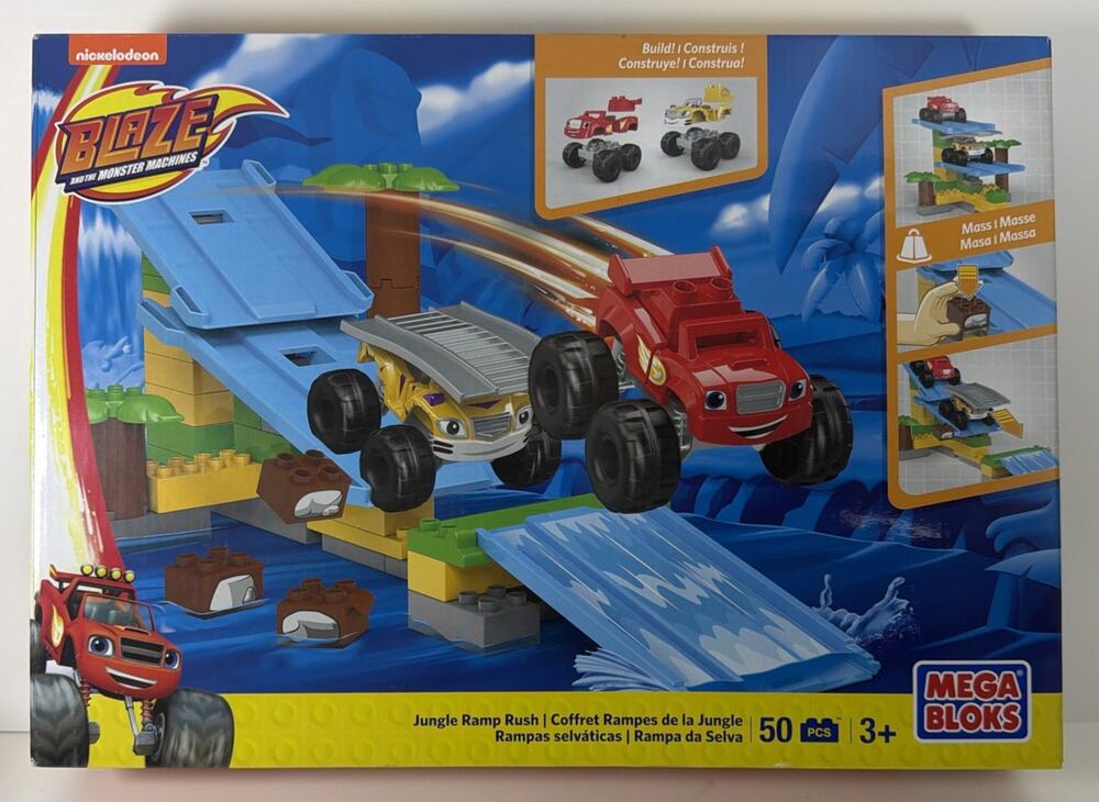 Mega Bloks Nickelodeon Blaze & The Monster Machines Jungle Ramp Clash - Open Box